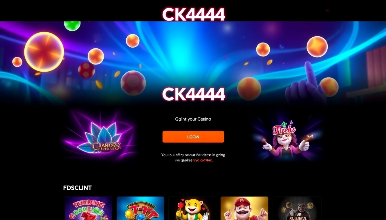 Close-up of ck4444 login page highlighting ease of access and sleek design, inviting users to enter their account and start gaming immediately.