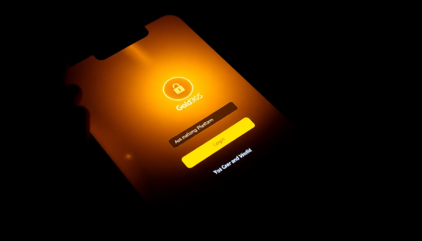 Gold365 Login page displayed on a smartphone, illustrating secure access with user-friendly interface for sports betting and casino games.