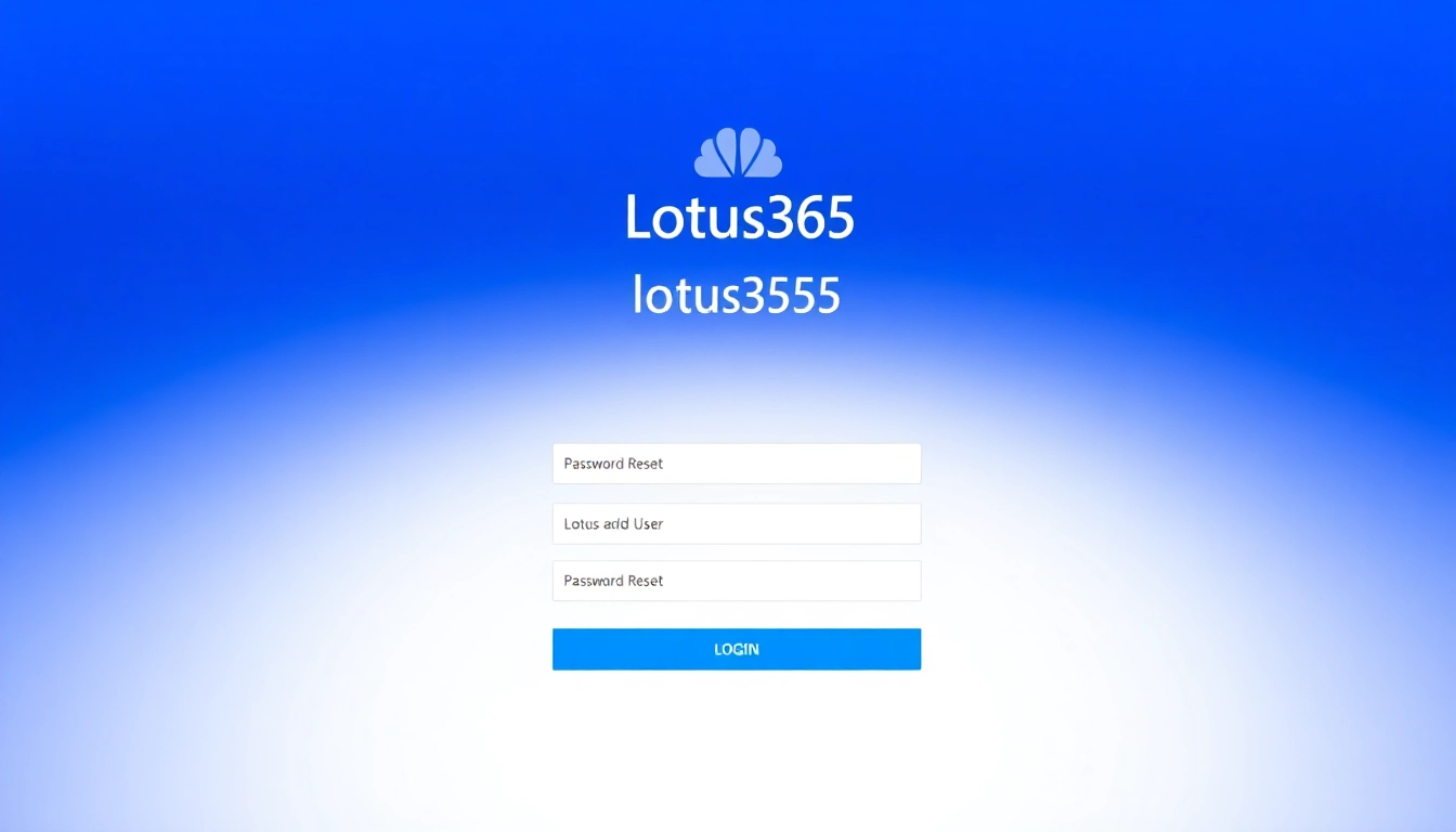 Lotus365 Blue user interface showcasing password change and user ID recovery process with clear, accessible prompts for users.