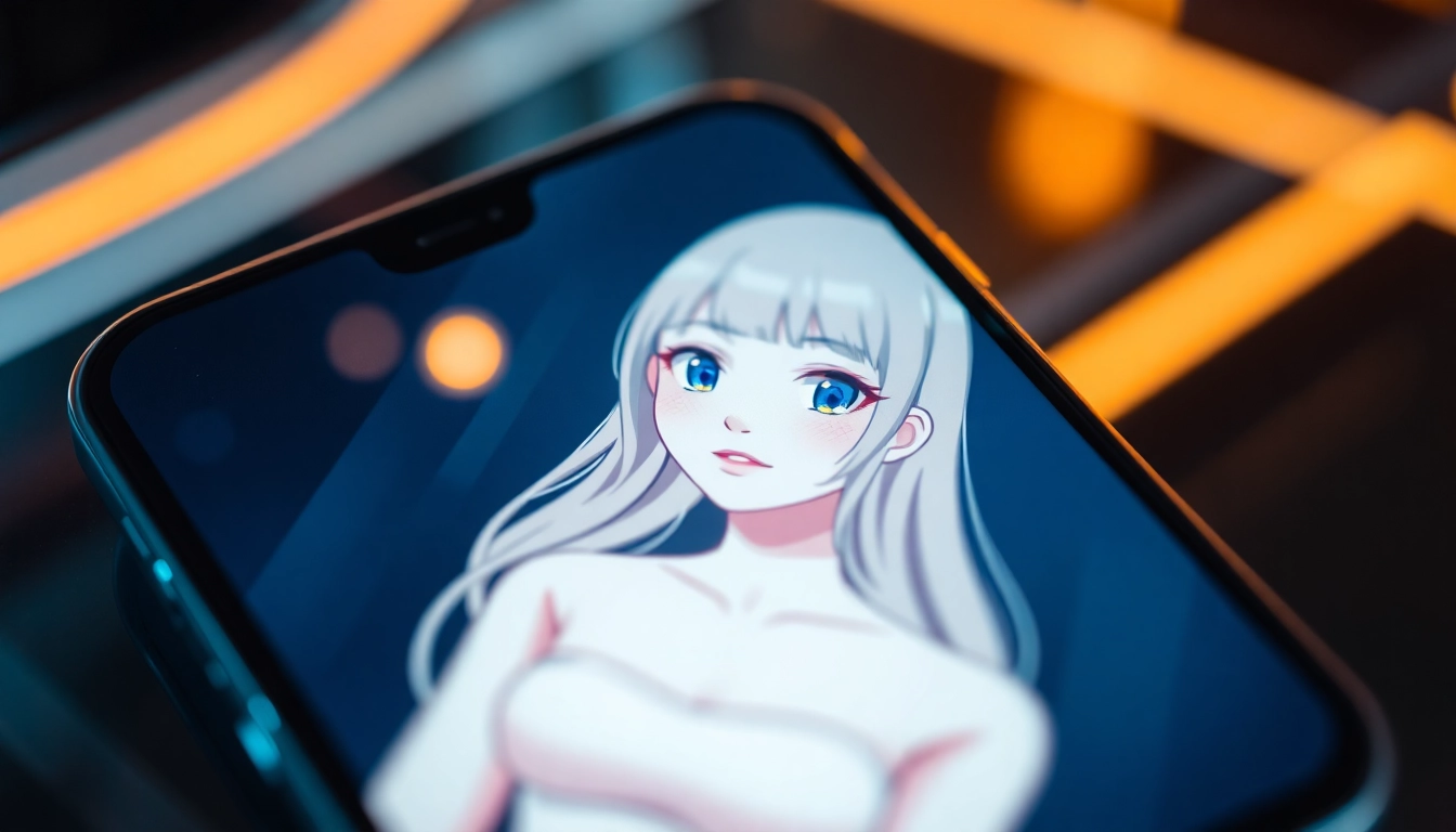 AI girlfriend app interface showing a realistic anime-style virtual partner engaging in a spicy chat, emphasizing customization and responsiveness.