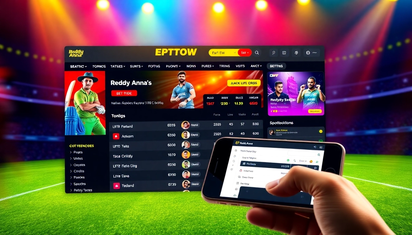 Reddy Anna leading online betting platform with live cricket odds and mobile app interface for seamless wagering in India.